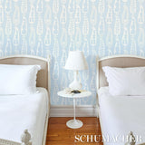 Schumacher Paisley Peas Sky Wallpaper