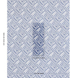 Schumacher Topsy Turvy Navy Fabric