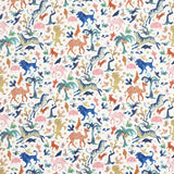 Schumacher Beasts Indoor/Outdoor Multi On Ivory Fabric