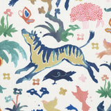 Schumacher Beasts Indoor/Outdoor Multi On Ivory Fabric