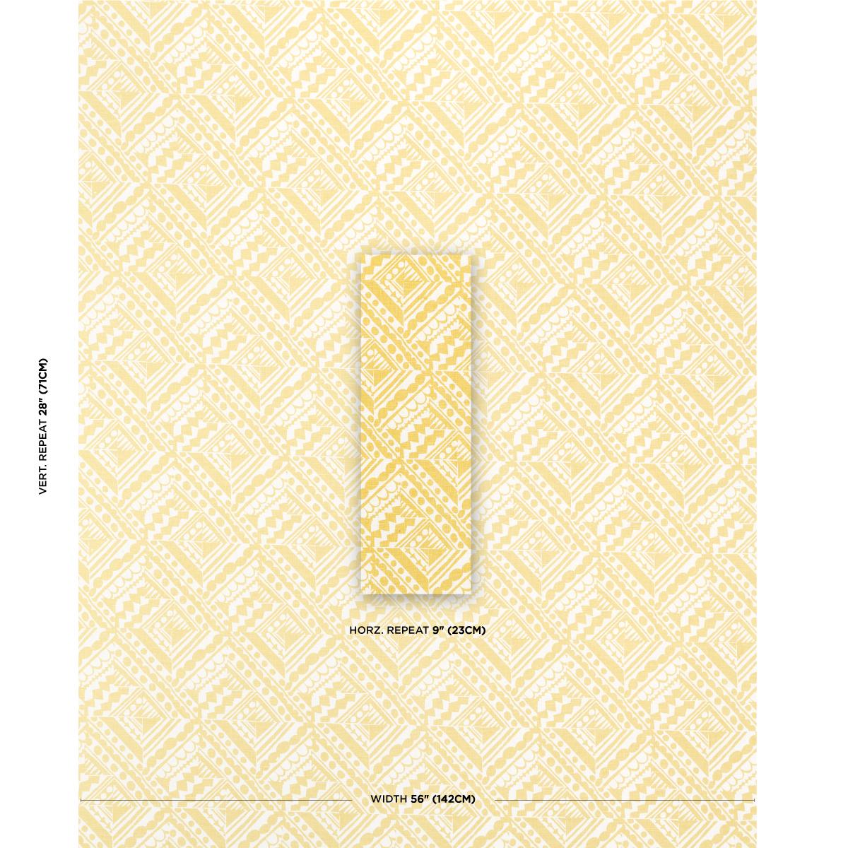 Schumacher Topsy Turvy Citron Fabric