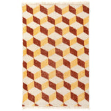 Schumacher Pompeii Hand-Knotted Yellow & Red 3' x 2' Rug