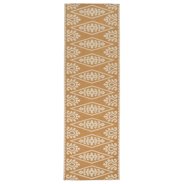 Schumacher Ochre 10' x 3' Seema Indoor/Outdoor Rug