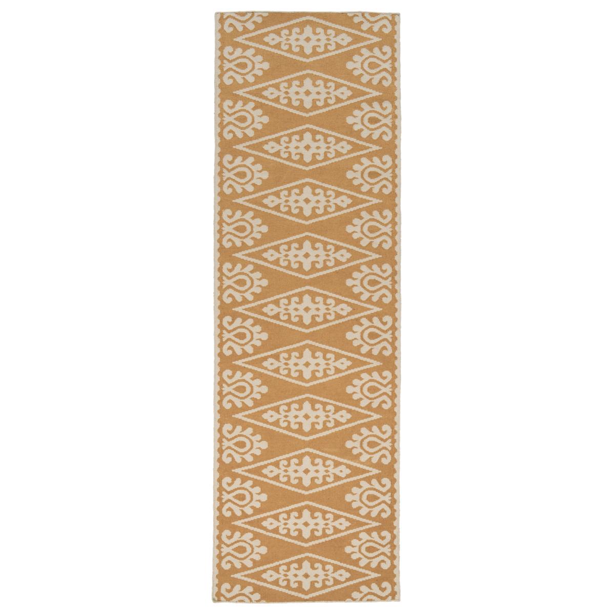 Schumacher Seema Indoor/Outdoor Ochre 10' x 3' Rug