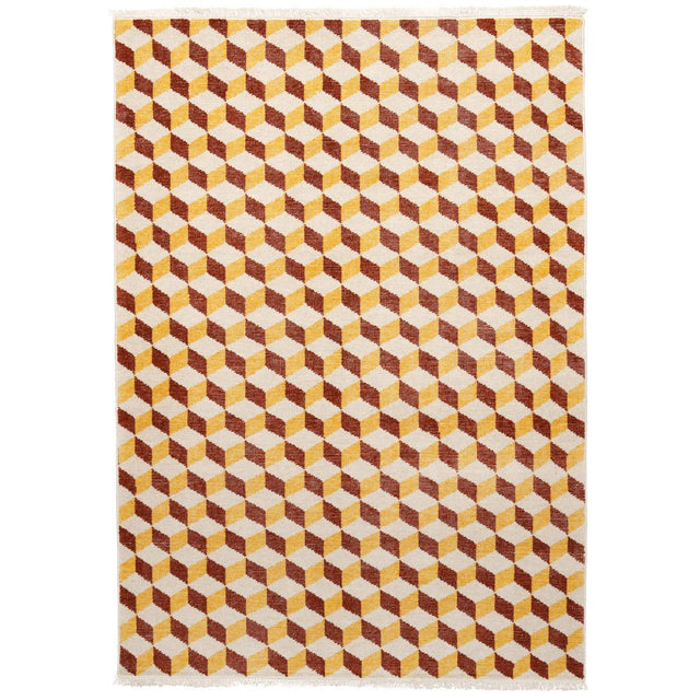 Schumacher Yellow & Red 5' x 7' Pompeii Hand-Knotted Rug