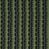 Schumacher Dagger Stripe Black On Green Fabric
