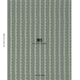 Schumacher Dagger Stripe Black On Green Fabric