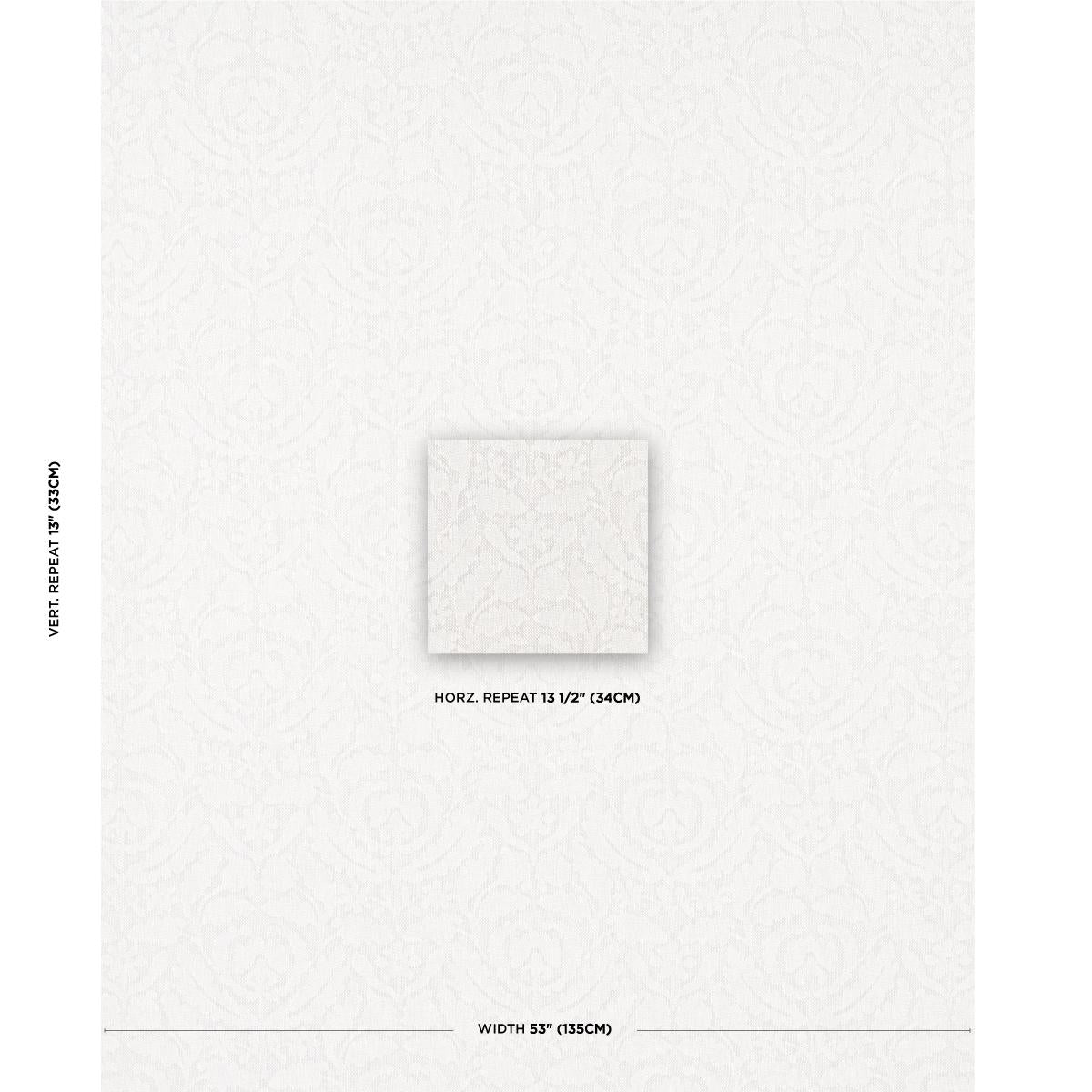 Schumacher Flora Cashmere Damask Grey Fabric