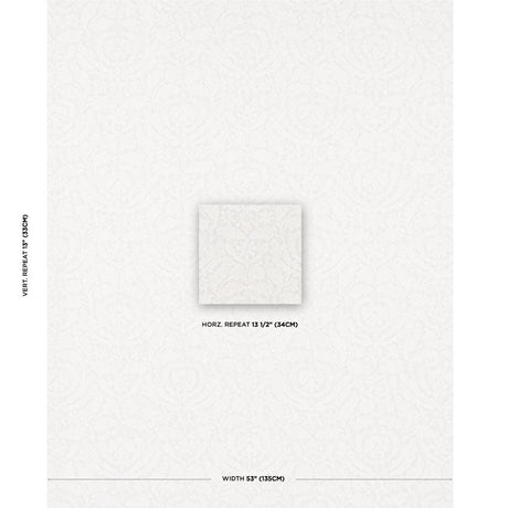 Schumacher Flora Cashmere Damask Grey Fabric