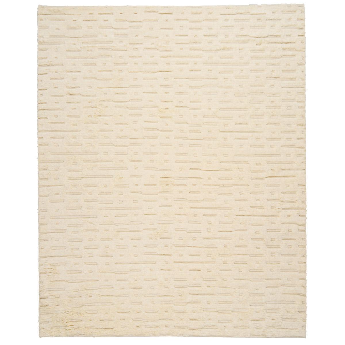 Schumacher Ivory 14' x 10' Abstract Ikat Rug