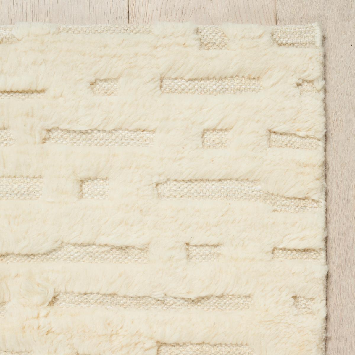 Schumacher Ivory 14' x 10' Abstract Ikat Rug
