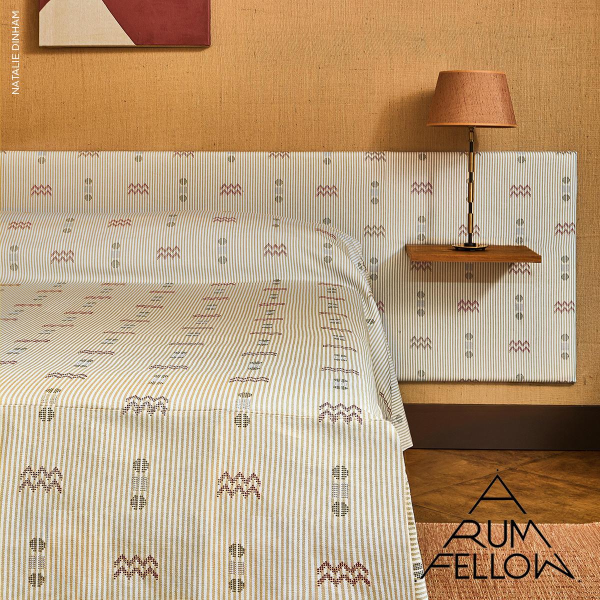 Schumacher Ribbon Wheat Fabric