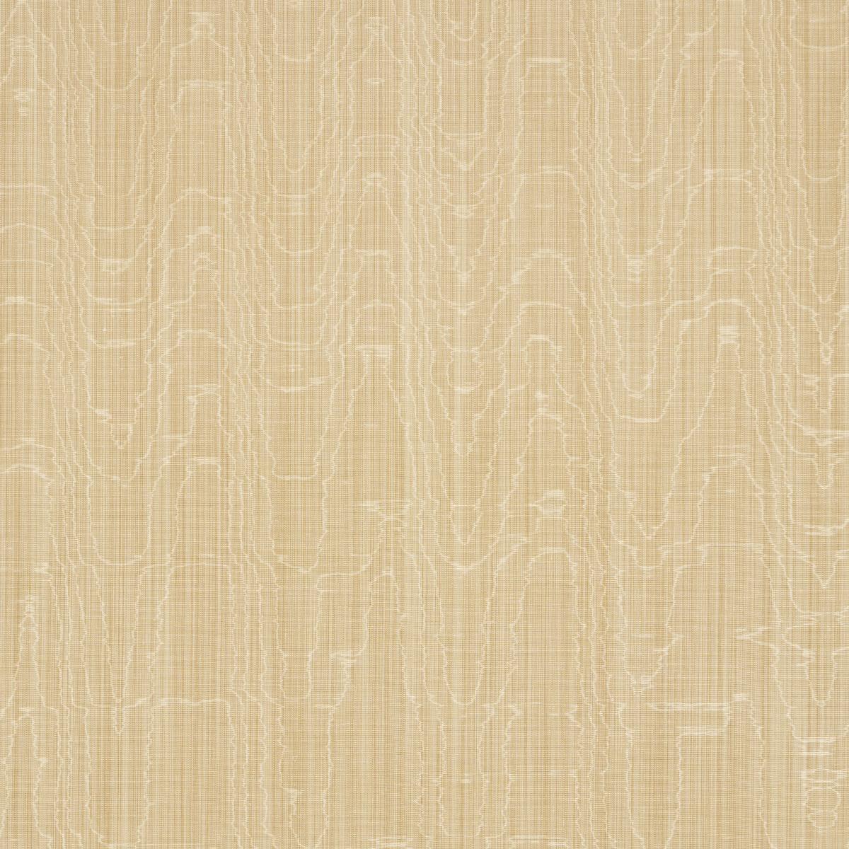 Schumacher Beau Cotton Linen Moir Soft Gold Fabric