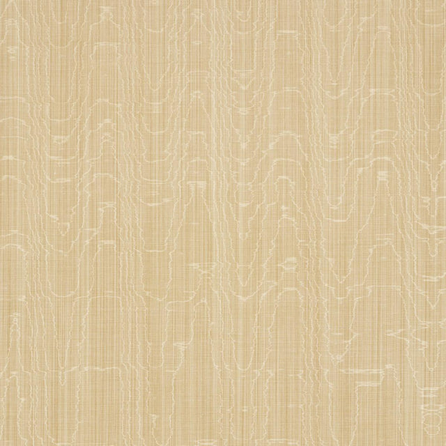 Schumacher Beau Cotton Linen Moir Soft Gold Fabric