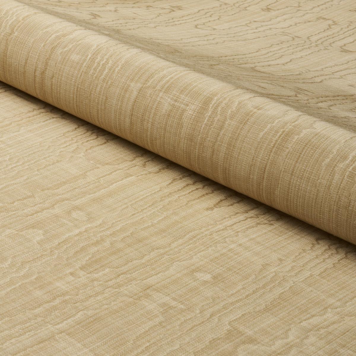 Schumacher Beau Cotton Linen Moir Soft Gold Fabric