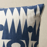 Schumacher Ra Navy 24" x 12" Pillow
