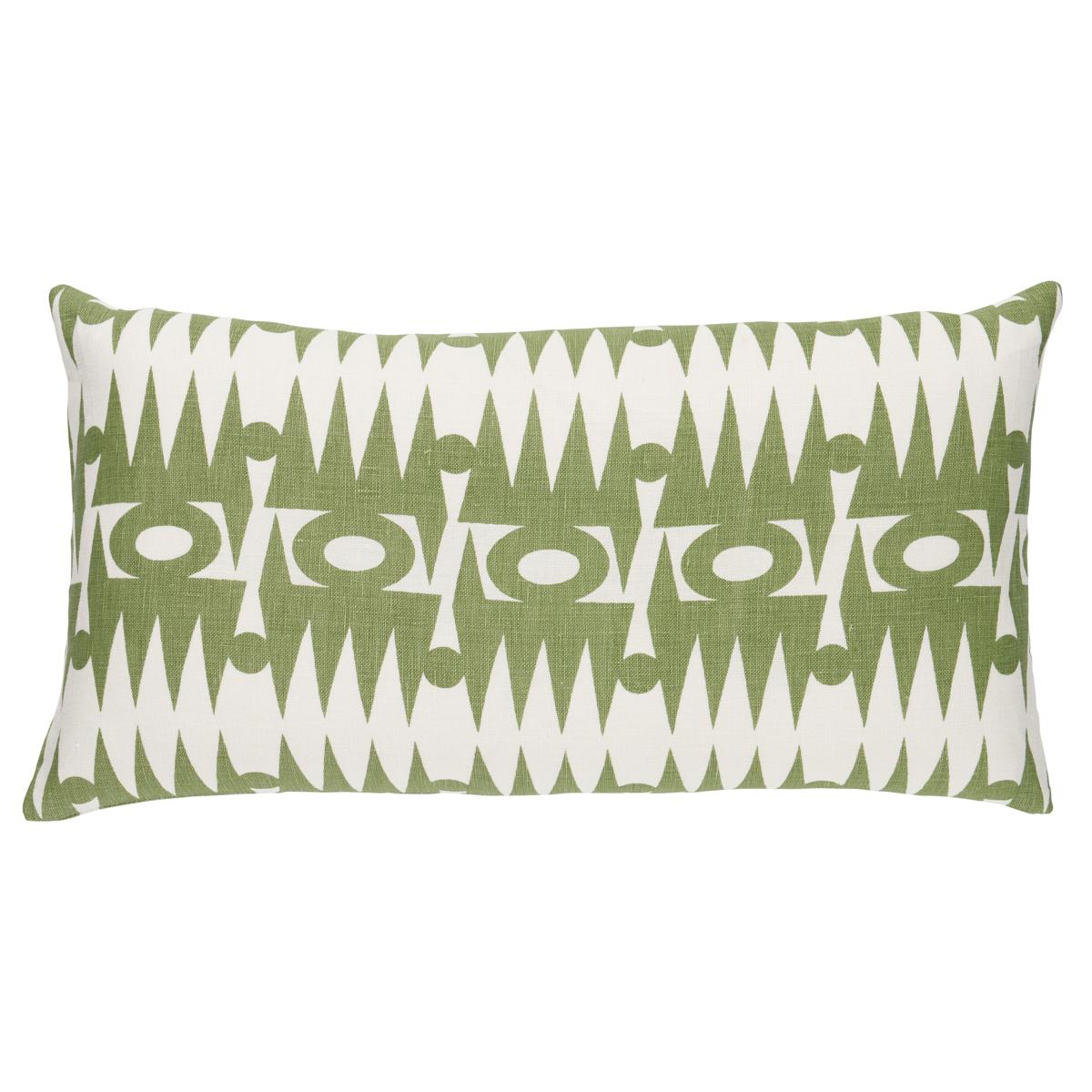 Schumacher Green 24" x 12" Ra Pillow