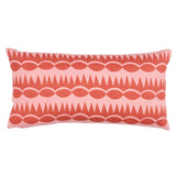 Schumacher Red On Pink 24" x 12" Dagger Stripe Pillow