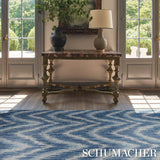 Schumacher Venetian Flamestitch Blue 10' x 8' Rug