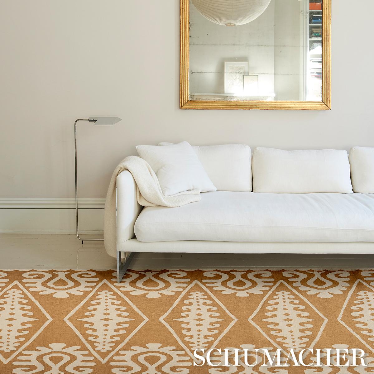 Schumacher Seema Indoor/Outdoor Ochre 9' x 6' Rug