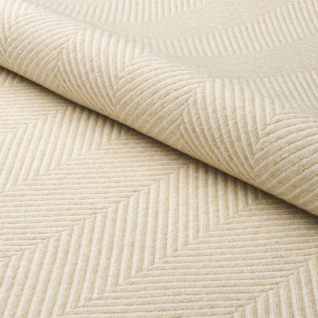Schumacher Milo Wool Herringbone Natural Fabric