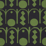 Schumacher Downtown Green And Black Fabric