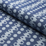 Schumacher Trickledown Blues Fabric