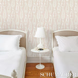 Schumacher Paisley Peas Natural Wallpaper