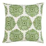 Schumacher Green 20" x 20" Gilded Star Block Print Pillow