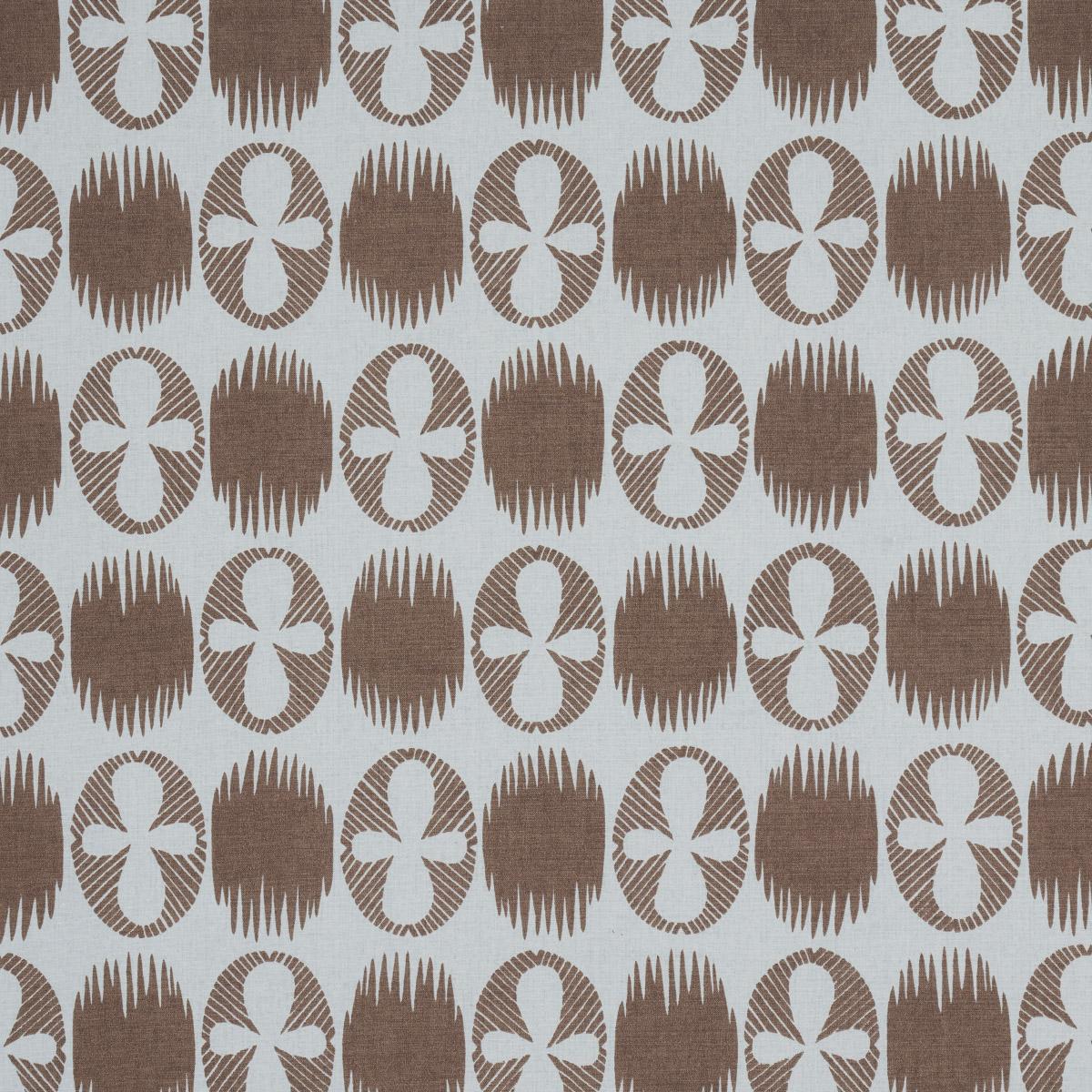 Schumacher Lunaria Brown On Sky Fabric