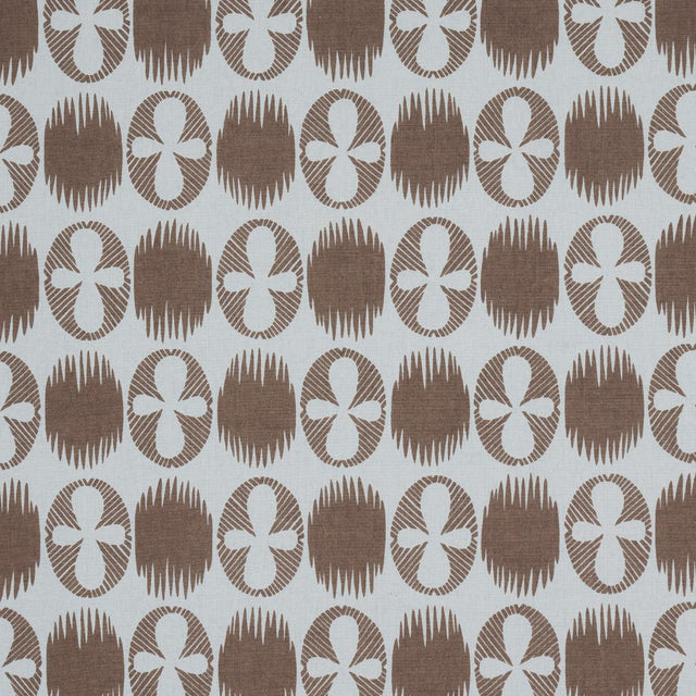 Schumacher Lunaria Brown On Sky Fabric
