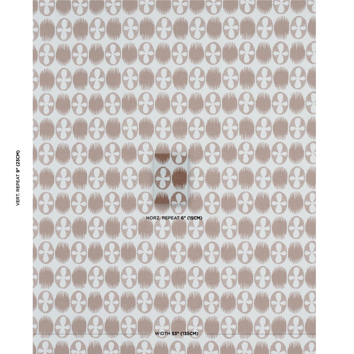 Schumacher Lunaria Brown On Sky Fabric