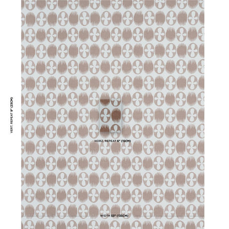 Schumacher Lunaria Brown On Sky Fabric