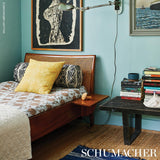 Schumacher Lunaria Brown On Sky Fabric