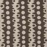 Schumacher Trickledown Brown On Natural Fabric