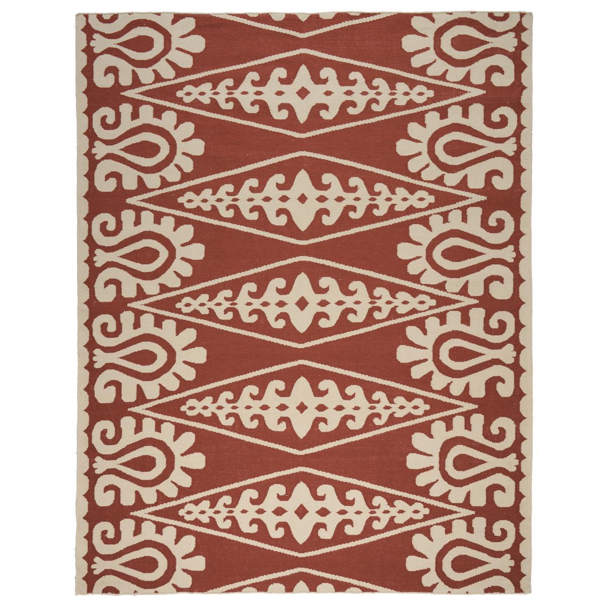 Schumacher Rust 6' x 9' Seema Indoor/Outdoor Rug