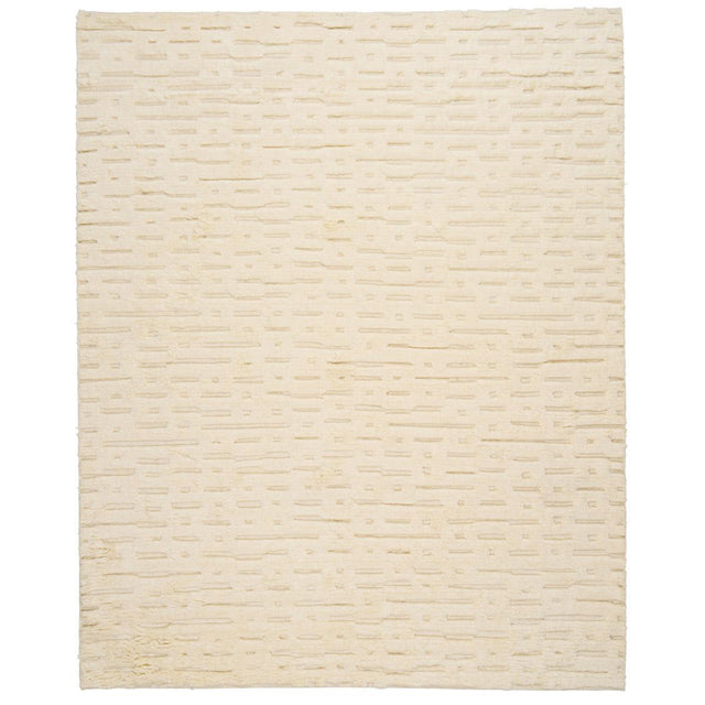 Schumacher Ivory 12' x 9' Abstract Ikat Rug