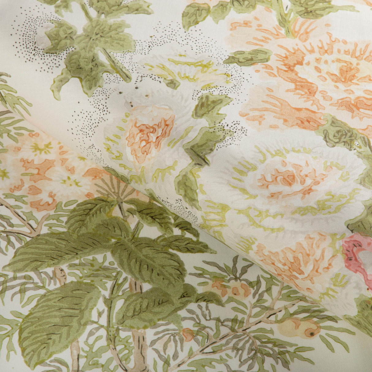 Lee Jofa HOLLYHOCK HDB APRICOT/MOSS Fabric