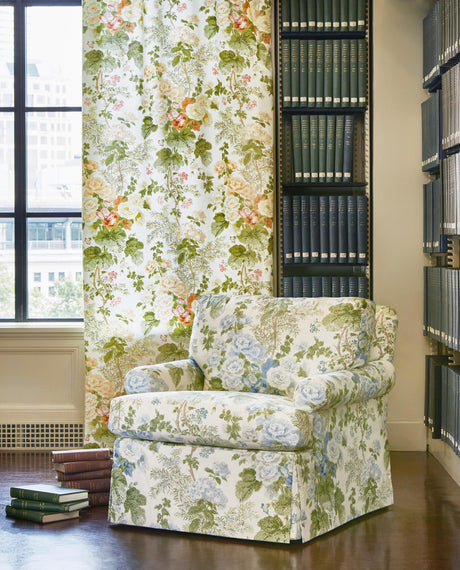 Lee Jofa HOLLYHOCK HDB APRICOT/MOSS Fabric