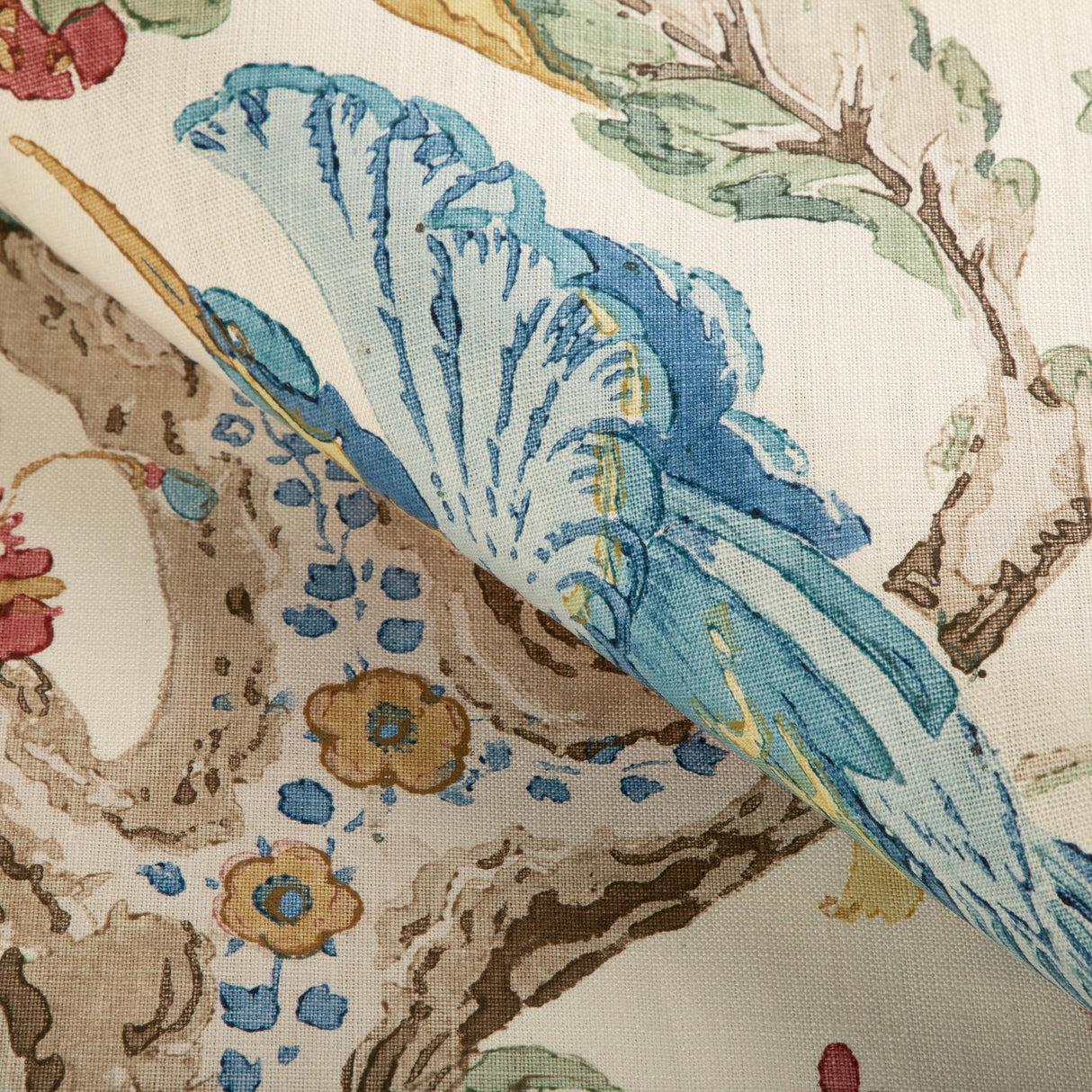 Lee Jofa TREE OF LIFE DENIM/BERRY Fabric