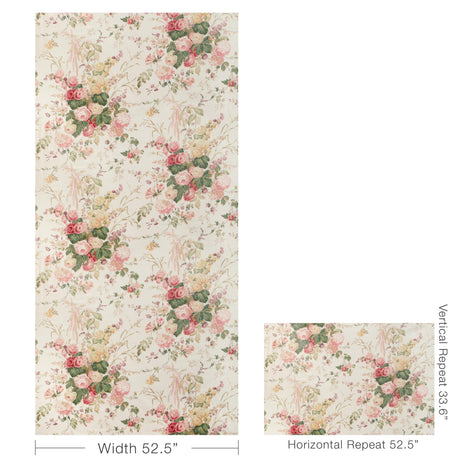 Lee Jofa FLORAL BOUQUET PINK/IVY Fabric