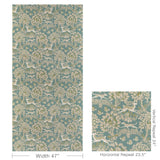 Lee Jofa MILLE FLEUR PRINT LAKE Fabric