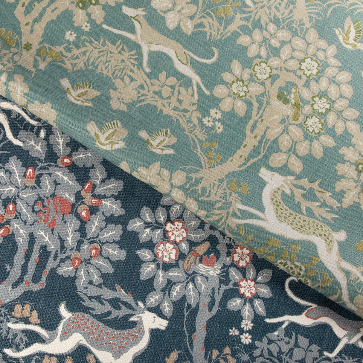 Lee Jofa MILLE FLEUR PRINT LAKE Fabric