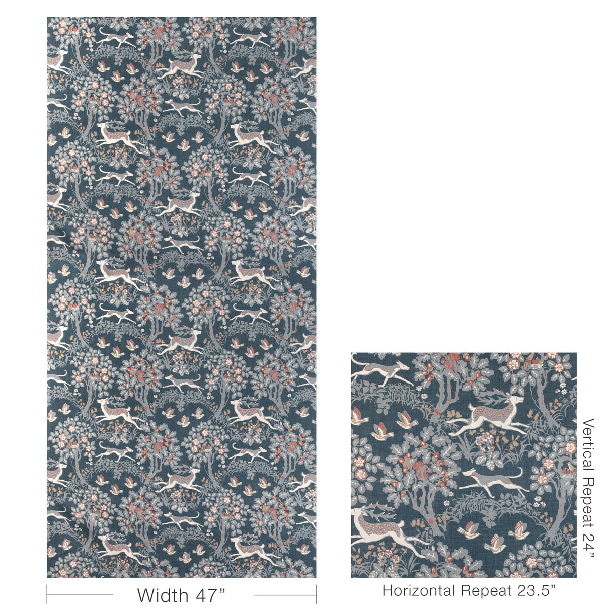 Lee Jofa MILLE FLEUR PRINT DENIM Fabric