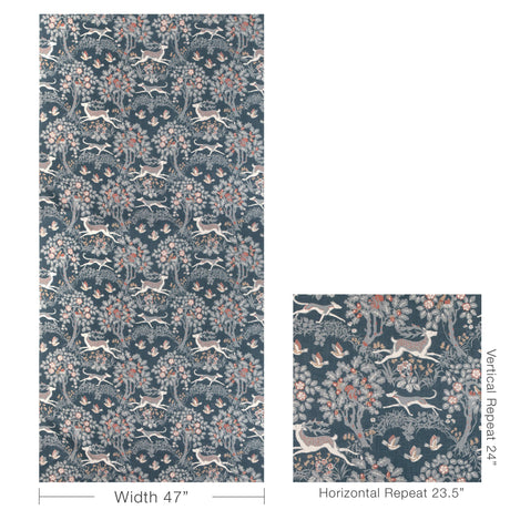 Lee Jofa MILLE FLEUR PRINT DENIM Fabric