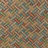 Lee Jofa STRAPWORK PRINT RED/MOSS Fabric