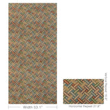 Lee Jofa STRAPWORK PRINT RED/MOSS Fabric
