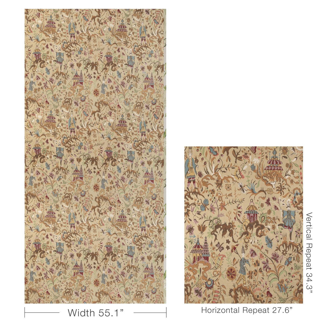 Lee Jofa CHINESE BROCADE SAND Fabric