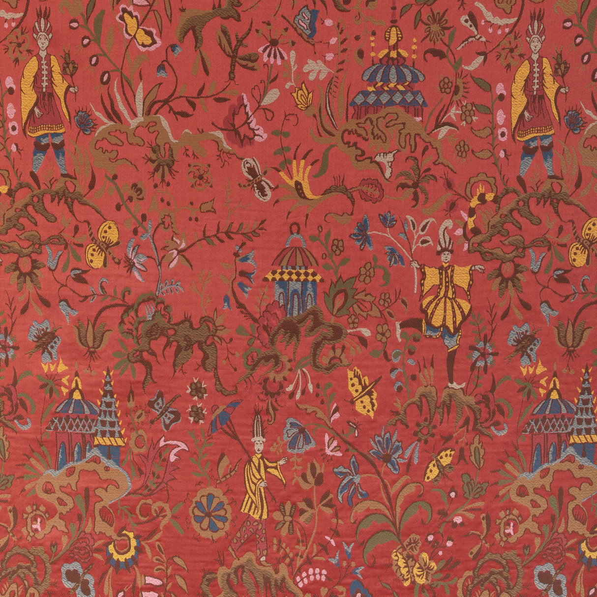 Lee Jofa CHINESE BROCADE RED Fabric