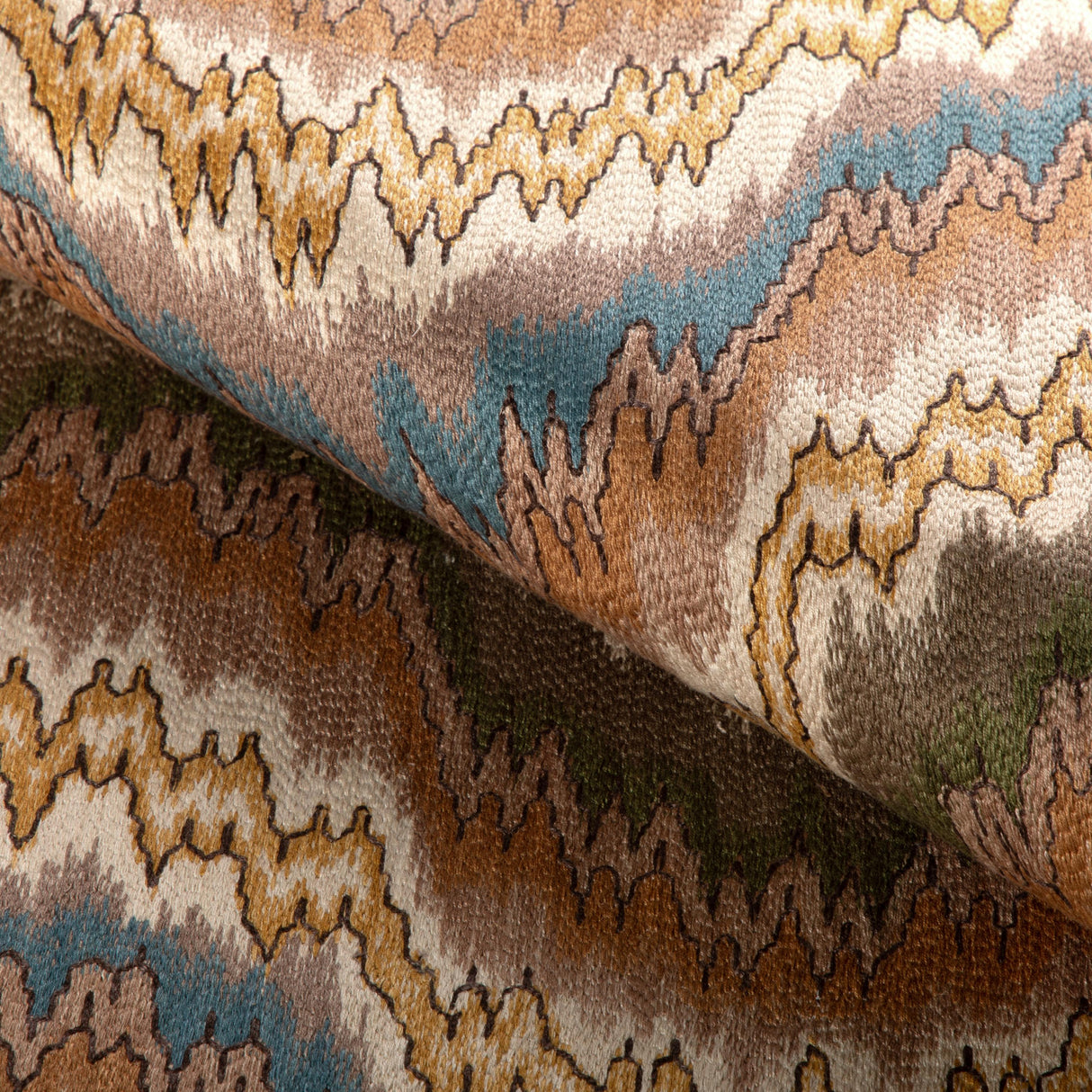 Lee Jofa FLAME EMBROIDERY FAWN Fabric